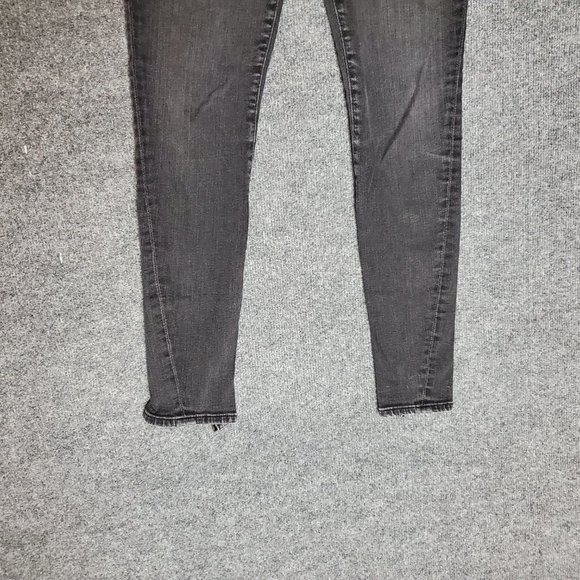 True Religion Halle 28 (Meas 26x27 9" Mid Rise) Skinny Black Ankle Zip Jeans A14 - Picture 2 of 9